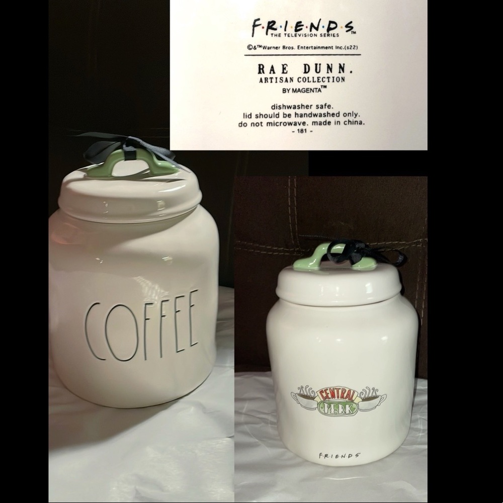 Rae Dunn FRIENDS artisan collection COFFEE canister